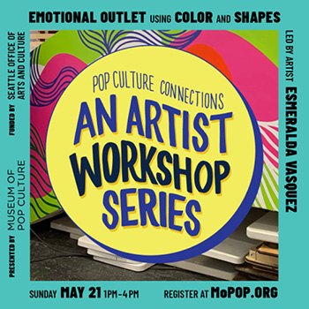 Artist workshop series Instagram post (for 'Emotional Outlet Using Color and Shapes')