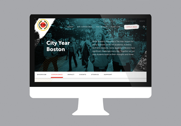 Computer showing the cityyear.org website